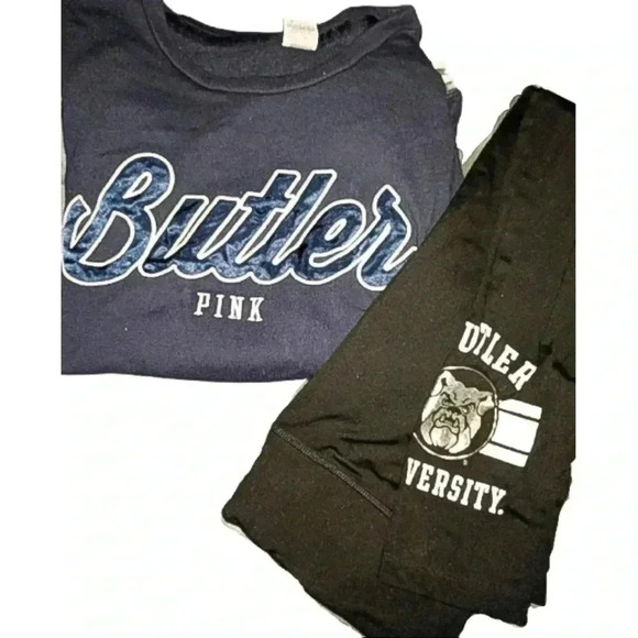 Victoria Secret Pink Rare "Butler" Matching Sweatshirt and Leggings Set Sz. M - Picture 3 of 9